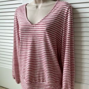 LIVERPOOL Striped Raspberry Pink Shirt Long Sleeve US Size XS